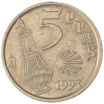 Монета Испания 5 песет 1993