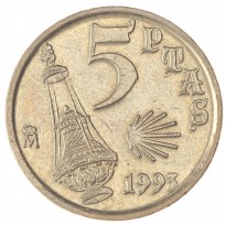 Монета Испания 5 песет 1993