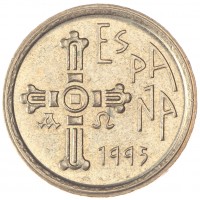 Монета Испания 5 песет 1995