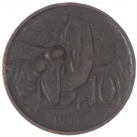 Монета Италия 10 чентезимо 1928