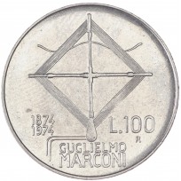 Монета Италия 100 лир 1974
