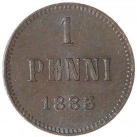 Монета 1 пенни 1883