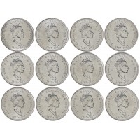 Канада 25 центов 1992 125 лет Конфедерации набор монет Провинции и территории Канады. 12 шт