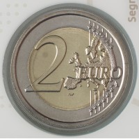 Монета Сан-Марино 2 евро 2015 Объединение Германии (буклет)