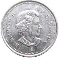 Канада 25 центов 2008 Олень