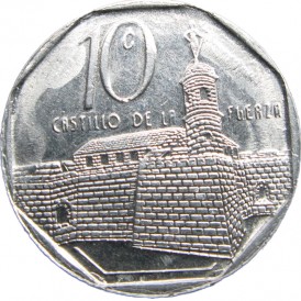 Монета Куба 10 сентаво 2008