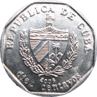 Монета Куба 10 сентаво 2008