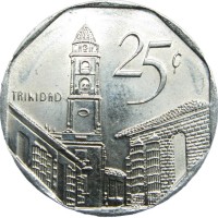 Монета Куба 25 сентаво 2018