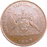 Монета Тринидад и Тобаго 5 центов 1997