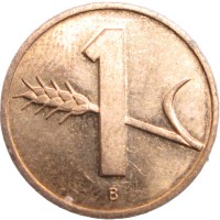 Швейцария 1 раппен 2001
