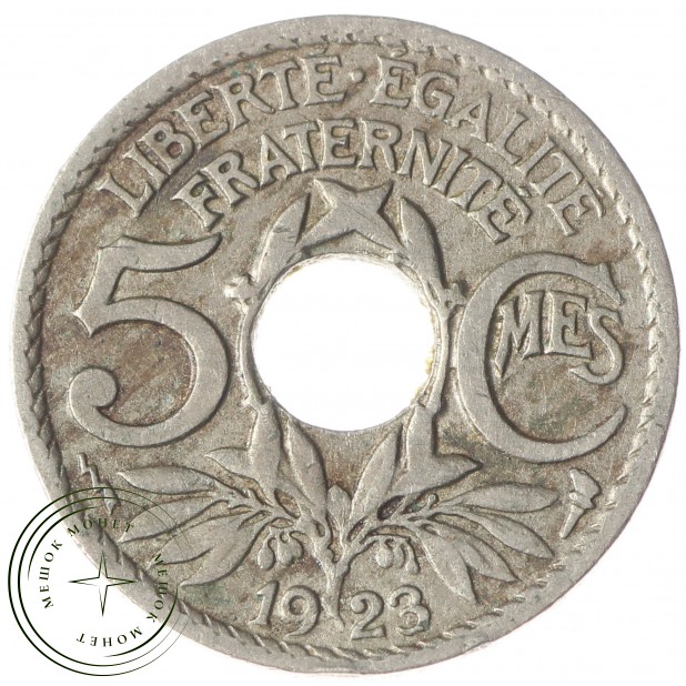 Франция 5 сентим 1923