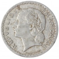 Монета Франция 5 франков 1947