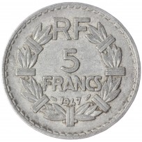 Монета Франция 5 франков 1947