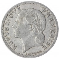 Монета Франция 5 франков 1947