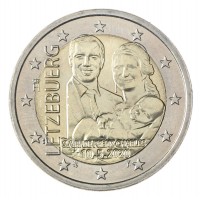 Монета Люксембург 2 евро 2020 принц Чарльз