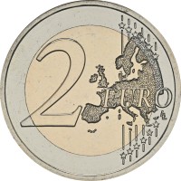 Монета Андорра 2 евро 2025 Бородатый гриф