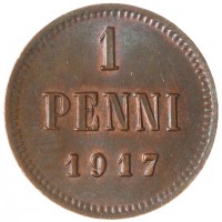 Монета 1 пенни 1917