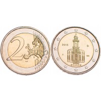 Монета Германия 2 евро 2015 Гессен (Церковь Святого Павла во Франкфурт-на-Майне)