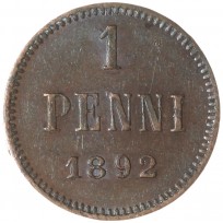 Монета 1 пенни 1892
