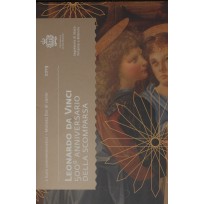 Монета Сан-Марино 2 евро 2019 500 лет со дня смерти Леонардо да Винчи (буклет)