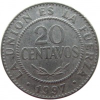 Боливия 20 сентаво 1997