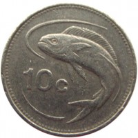 Мальта 10 центов 1992