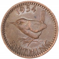 Великобритания 1 фартинг 1954