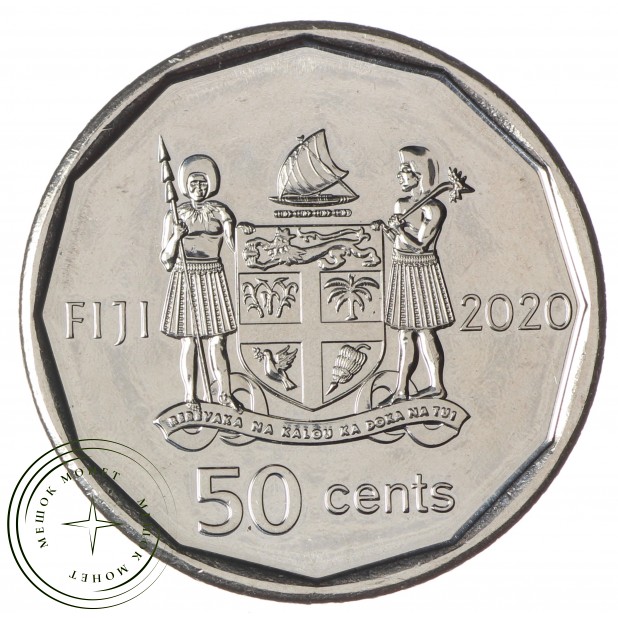 Фиджи 50 центов 2020 50 лет Независимости