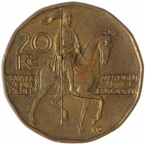 Монета Чехия 20 крон 1999