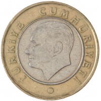 Турция 1 лира 2010