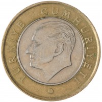 Монета Турция 1 лира 2009