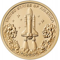 Монета США 1 доллар 2025 «Спейс шаттл» — Флорида