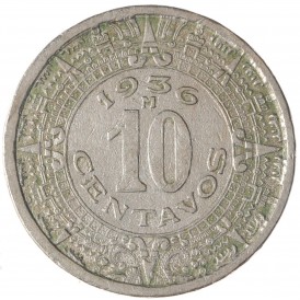 Монета Мексика 10 сентаво 1936