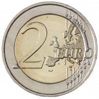 Монета Греция 2 евро 2018 70 лет союза островов Додеканес с Грецией