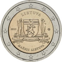 Монета Литва 2 евро 2025 Мазоджи