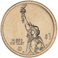 Монета США 1 доллар 2022 Сноуборд Вермонт