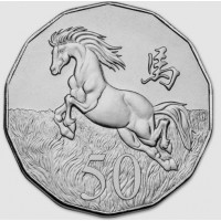 Монета Австралия 50 центов 2014 Год Лошади