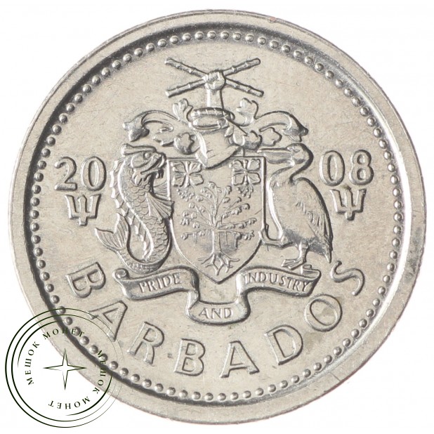 Барбадос 10 центов 2008