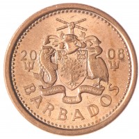 Монета Барбадос 1 цент 2008