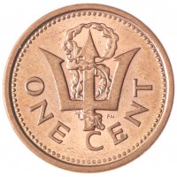 Монета Барбадос 1 цент 2008