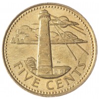 Монета Барбадос 5 центов 2006