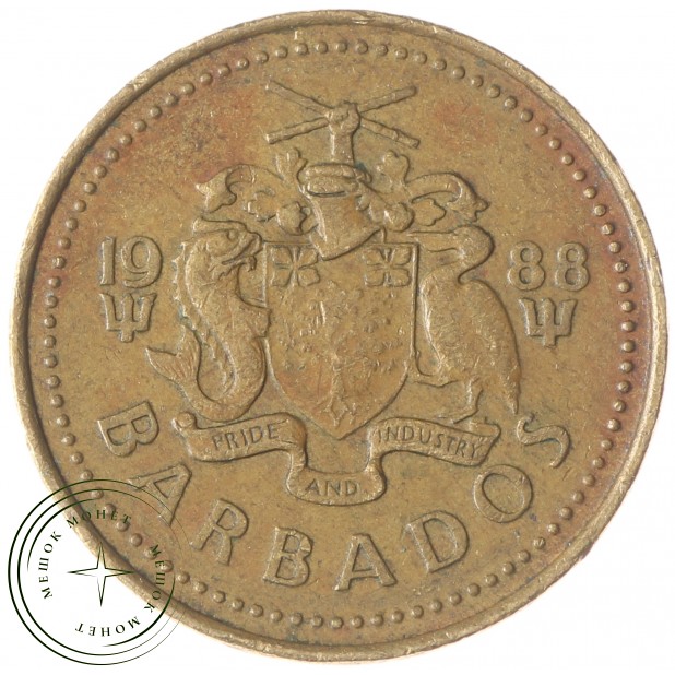 Барбадос 5 центов 1988