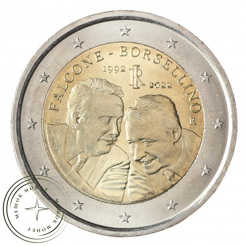 Италия 2 евро 2022 Фальконе и Борселлино — 937033130