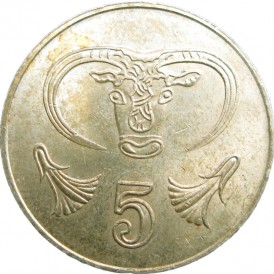 Монета Кипр 5 центов 2001