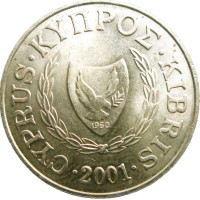Кипр 5 центов 2001
