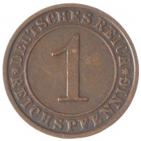 Монета Германия 1 рейхспфенниг 1928