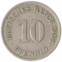 Монета Германия 10 рейхспфеннигов 1906