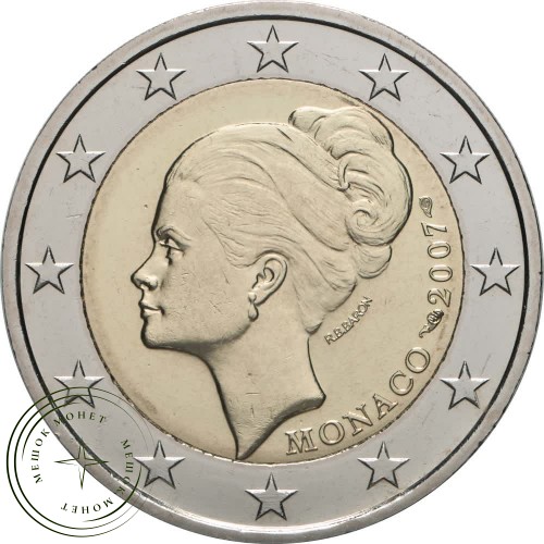 Монако 2 евро 2007 Грейс Келли — 937034261