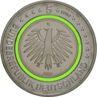 Монета Германия 5 евро 2019 Умеренная зона