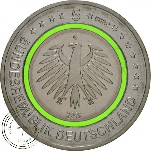 Германия 5 евро 2019 Умеренная зона